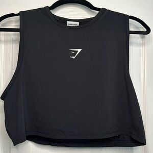 Black gymshark sports mesh tank top